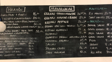 Zeytin Makarna menu