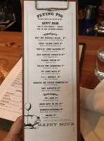 The Flying Pig menu