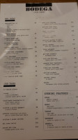 Bodega 124 Street menu