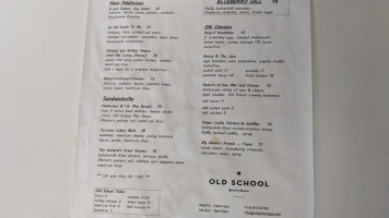 Old School menu