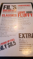 Fil's Diner menu