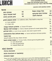 Sidedoor Contemporary Kitchen & Bar menu