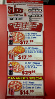 Slices Pizza menu
