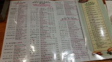 Pho Bang menu
