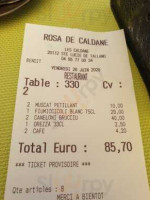 Domaine Rosa De Caldane menu