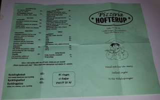 Hofterups Pizzeria Ab menu