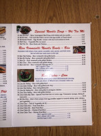 Pho Saigon menu