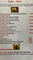 Pho Saigon menu