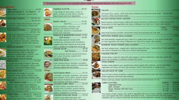 Sabitri's Global Cuisine, Nepalese And Indian Food menu