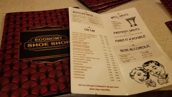 Economy Shoe Shop Cafe & Bar menu