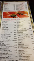Vedder Sushi menu