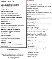 Trattoria Nervosa menu