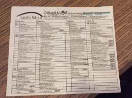 Sushi Kaika menu