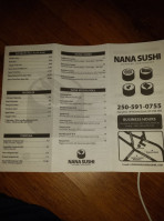 Nana Sushi menu