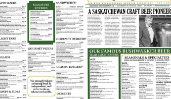 Bushwakker Brewpub menu
