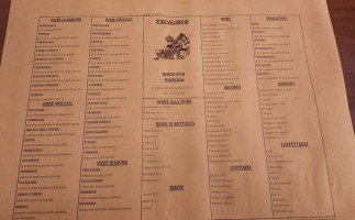 Excalibur menu