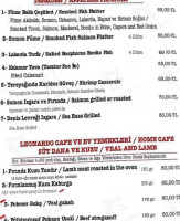 Leonardo Polonezköy menu
