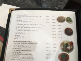 Pho Binh Minh Restaurant menu