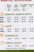 Quesada Burritos Tacos menu