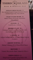 Third Glass Wine & Martini Bar menu