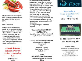 The Fish Place menu