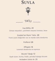 Suvla Kanyon menu