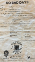 Billy Miner Ale House And Café menu
