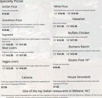 Pomodoro Italian Kitchen menu