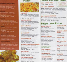 Pappa Leo's Pizza menu
