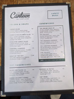 The Canteen On Portland menu