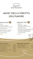 Grotto Eremo San Nicolao menu
