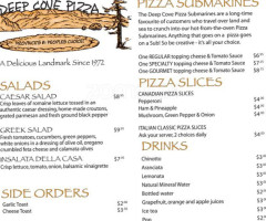 Deep Cove Pizza menu