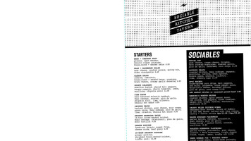 Sociable Kitchen & Tavern menu