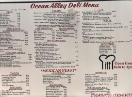 Ocean Alley Deli menu