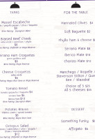 Capistrano Bistro & Espresso Bar menu