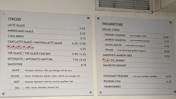 Café Pistache menu