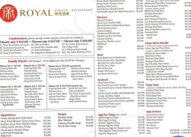 Royal Garden menu