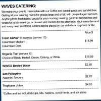 Waves Coffee House Mountain Highway menu