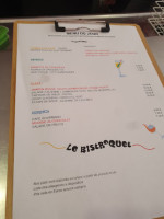 Le Bistroquet menu