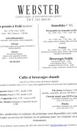 Cafe Culinaire Le Webster menu