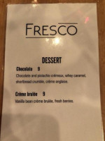 Fresco Kitchen menu