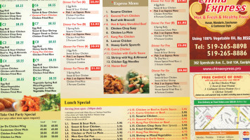 China Express menu