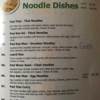 Thai Delight menu