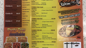 Panpan Wok menu