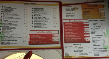 Fajita Taco Place menu