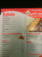 Madani Supermarket menu