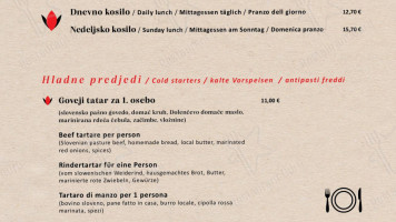 Restavracija In Prenočiščatulipan menu