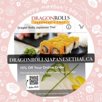 Dragon Rolls Japanese Thai menu