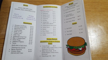 Twisters menu