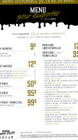 L'Aurochs menu
